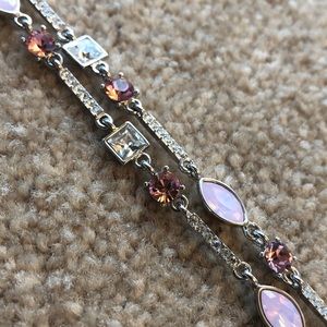 Pink rhinestone bracelet